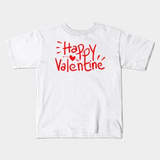 Valentine Day Calligraphy Kids T-Shirt